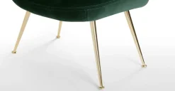 Taburete Moby – Terciopelo verde pino