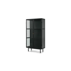 Vitrina Marden – Gris carbón y cristal
